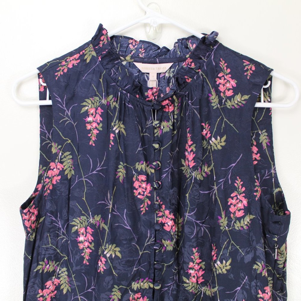 Rebecca Taylor Ivie Floral Silk Blend Dress - Picture 3 of 8